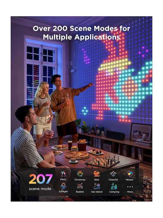 Lămpițe LED 3m x 200cm Colorate Tip Perdea