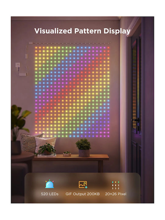 Lămpițe LED 3m x 200cm Colorate Tip Perdea