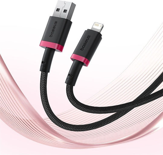 Baseus Dura Плетена USB-A към Lightning кабел 20W Черен 1м (P10377801U01-01)
