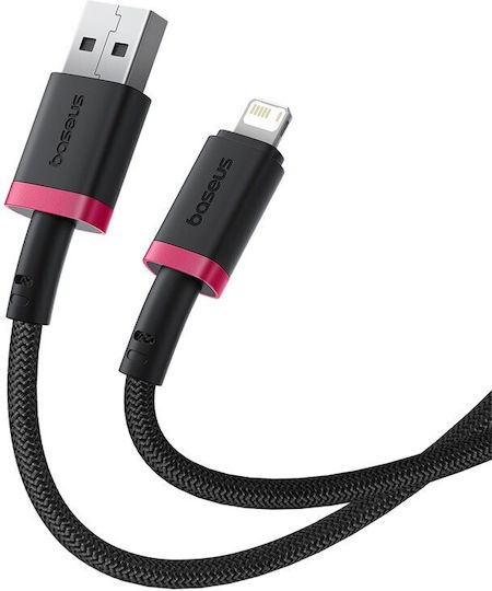 Baseus Dura Плетена USB-A към Lightning кабел 20W Черен 1м (P10377801U01-01)