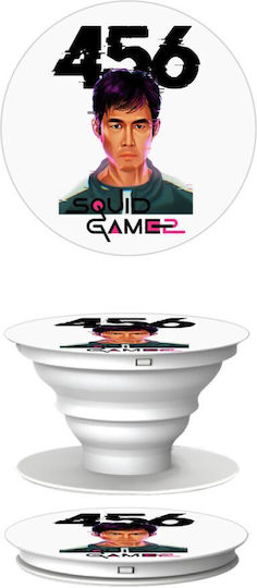 Squid Game 456 Gi-hun Phone Holders Stand White Mobile Hand Grip Base