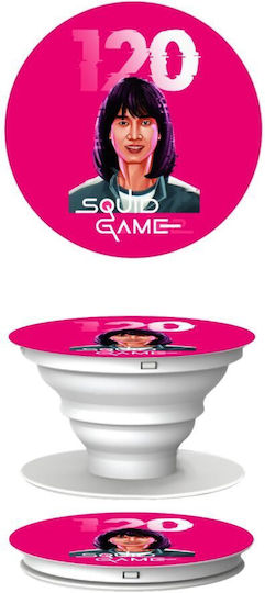 Squid Game 120 Cho Hyun-ju Phone Holders Stand Λευκό Βάση Στήριξης Κινητού Στο Χέρι