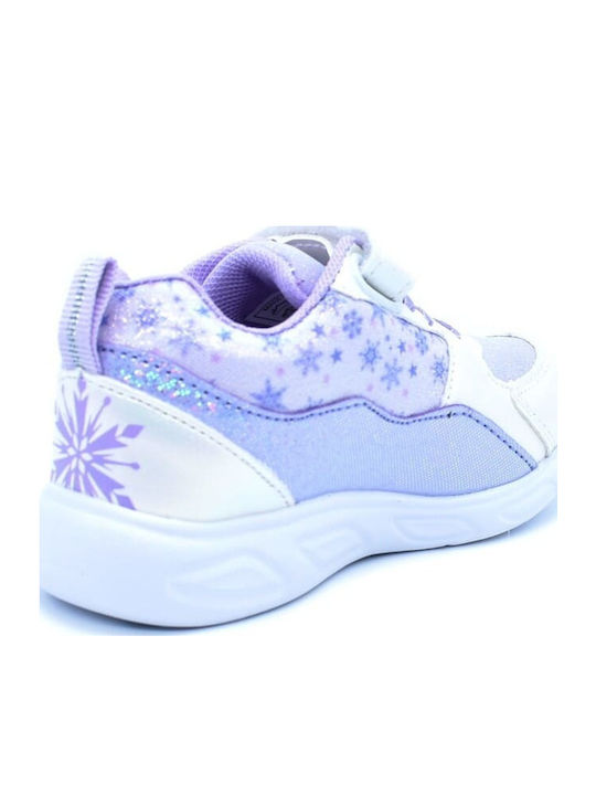 Παιδικά Sneakers με Σκρατς & Φωτάκια Μωβ