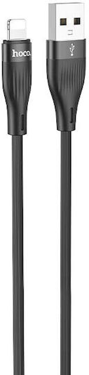 Hoco DU45 Sturdy Braided USB-A to Lightning Cable Μαύρο 1m (OMX-6942007622806)