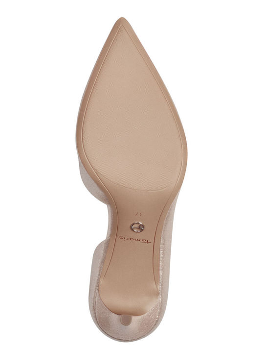 Pumps mit mittelhohem Absatz Champagne