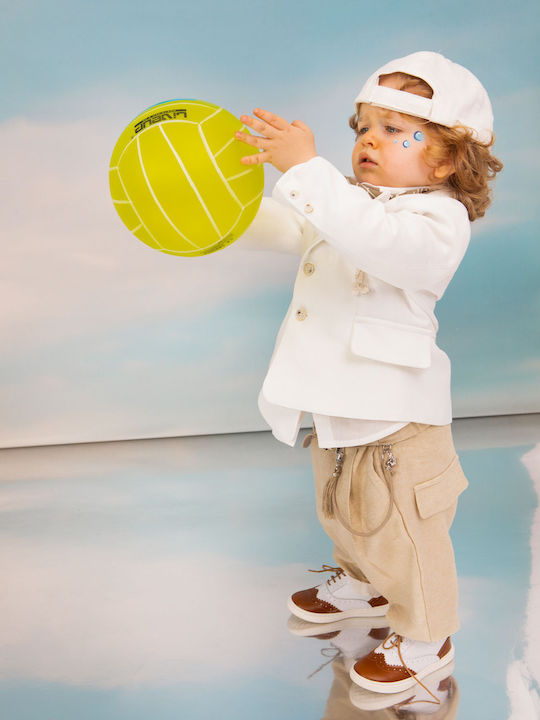 Baptism Suit for Boy Miltos Beige-Ecru 1743 Bambolino Bmb-1743