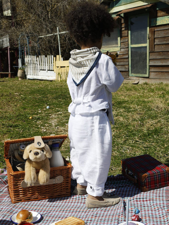 Baptism Suit for Boy Manolis White 1740 Bambolino Bmb-1740