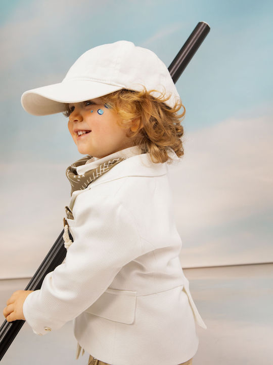 Baptism Suit for Boy Miltos Beige-Ecru 1743 Bambolino Bmb-1743