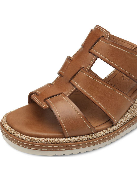Women's Leather Espadrilles Tabac Brown