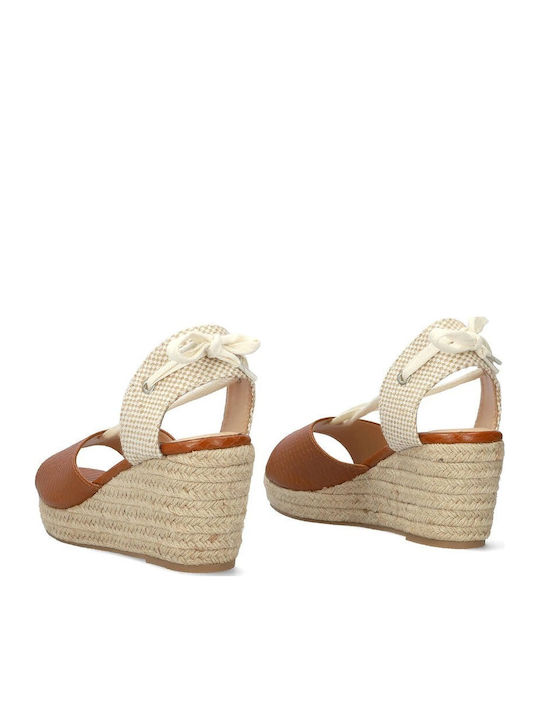 Women's Ankle Strap Platforms Tabac Brown