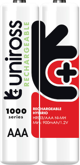 Uniross Aaa 1000 Hybrio Rechargable Batteries 4pcs