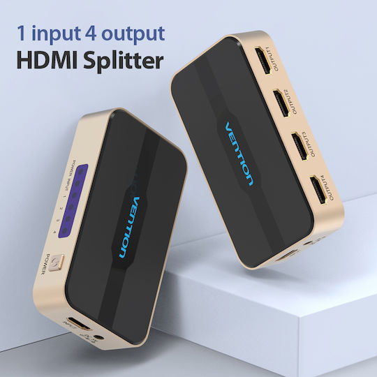 Vention HDMI-Splitter 4-Port 4K 1.4 W Uk Psu Accg0-uk