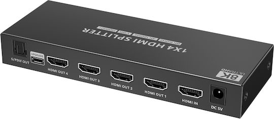 Lenkeng Hdmi Splitter 2.1 8k60hz/4k120hz 1x4 Lkv864