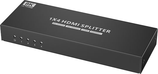 Lenkeng Hdmi Splitter 2.1 8k60hz/4k120hz 1x4 Lkv864