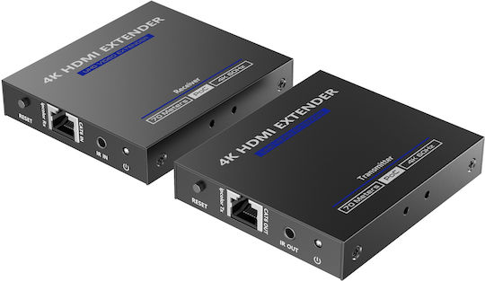 Lenkeng Удължител HDMI През Ethernet 70м 4K Poc Ir Loop Lkv565p