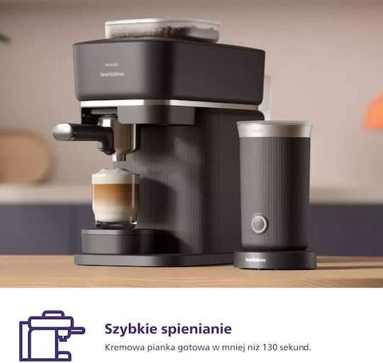 Philips Baristina Device for Hot & Cold Milk Froth with Non-stick Coating 120ml