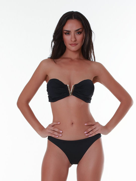 Strapless Bikini Top B Cup Μαύρο