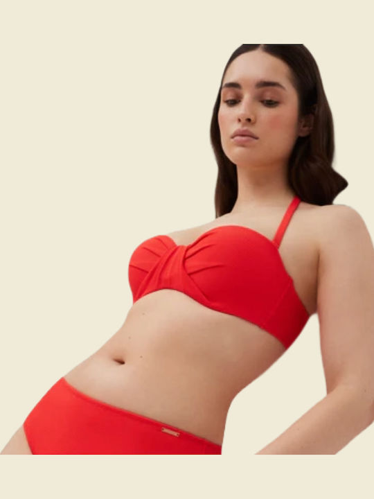Strapless Bikinioberteil C Mit Polsterung Koralle