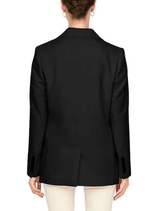 Only Women's Double Breasted Blazer Black