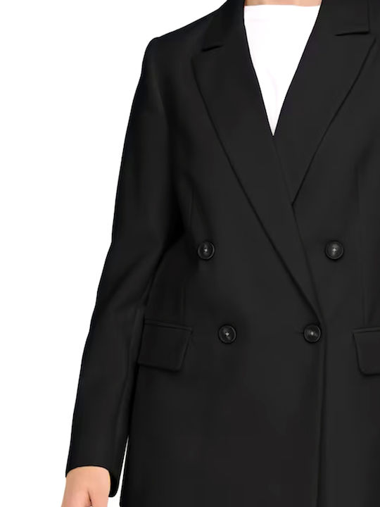 Only Women's Double Breasted Blazer Black