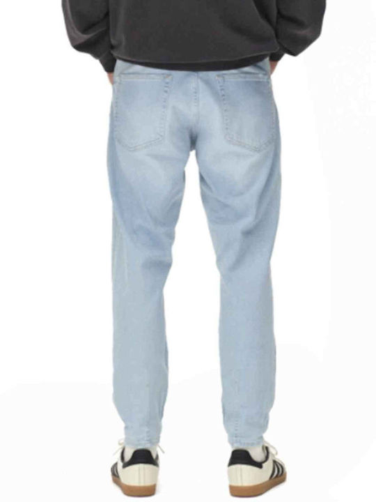 Gabba Ανδρικό Παντελόνι Τζιν Ελαστικό Regular Fit Tapered Lt. Blue Denim