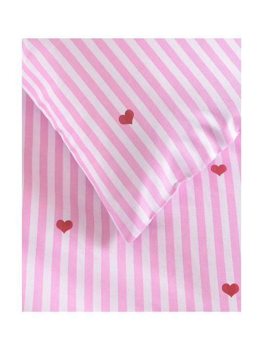 Rythmos Set Semi Dublu Cu Elastic Young Heart 160x260cm Rythmos Set Semi Dublu Cu Elastic Young Heart 160x260cm