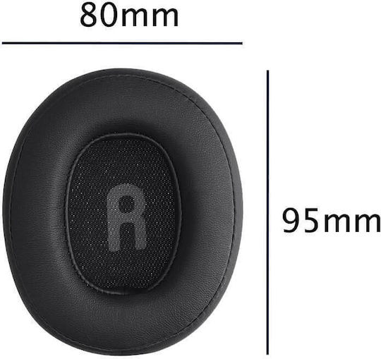 Set 2 Perne pentru Urechi Edman Jbl Tune 700bt 700btnc 710bt 720bt 750btnc T750bt 760btnc 770nc Spumă cu Memorie Negru