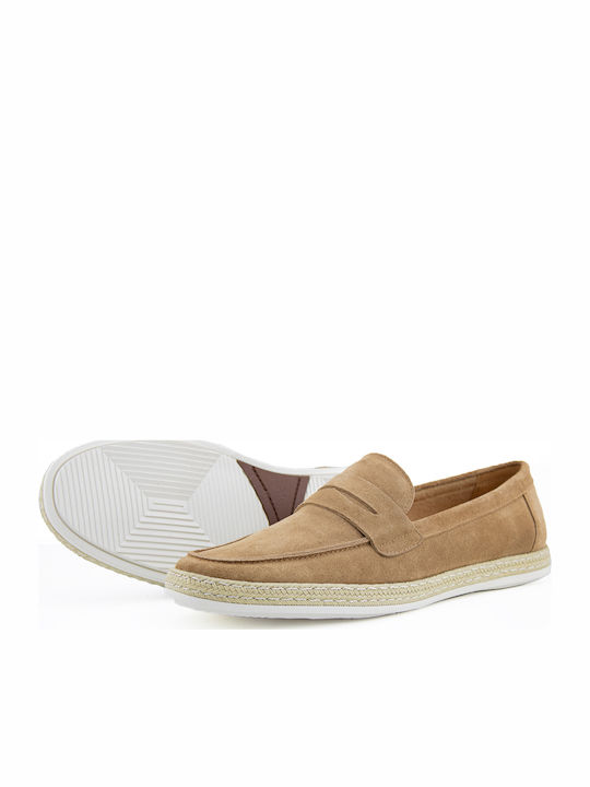 Suede Ανδρικά Loafers σε Μπεζ Χρώμα