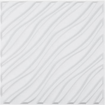 3D Wall Panels From PVC With Glue White 50x50cm