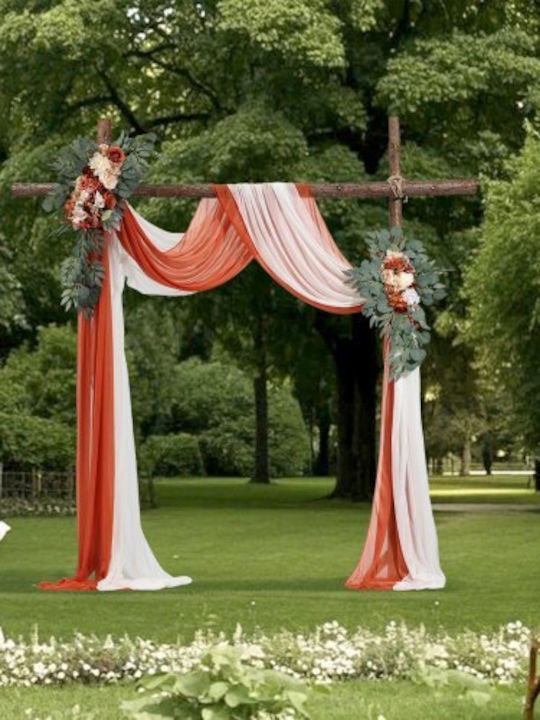 Vevor Artificial Wedding Flower Set Orange 2 Flowers & 2 Fabrics Hlgmhtj4jtcs7o0mfv0