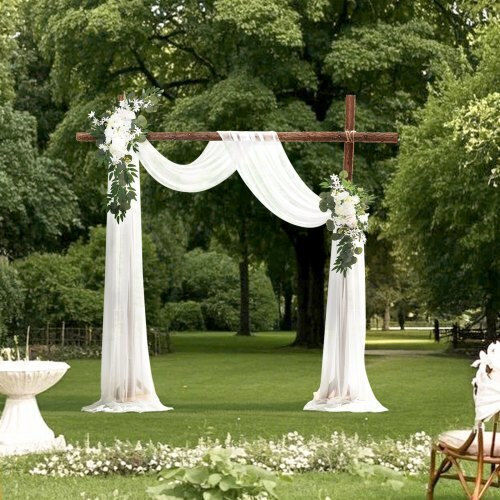 Vevor Artificial Wedding Flower Set White 2 Pcs Flowers & 1 Pc Fabric Hlgmhtj3jtbsm0inqv0