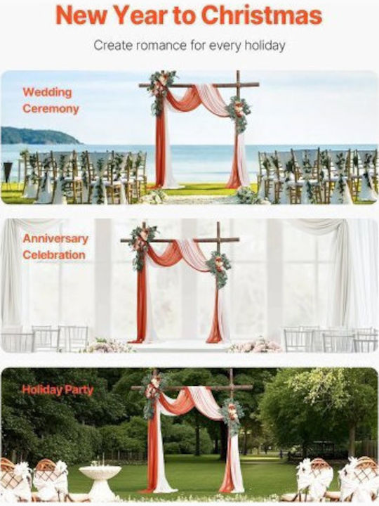 Vevor Artificial Wedding Flower Set Orange 2 Flowers & 2 Fabrics Hlgmhtj4jtcs7o0mfv0