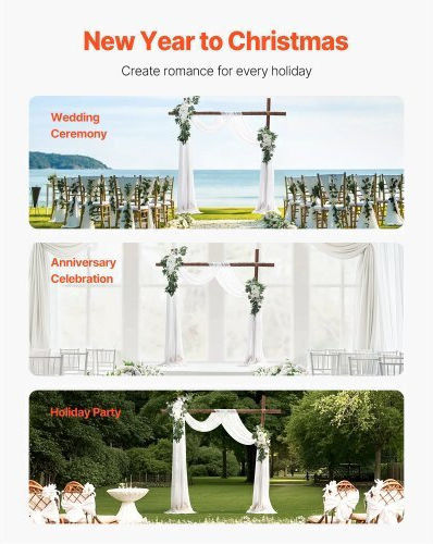 Vevor Artificial Wedding Flower Set White 2 Pcs Flowers & 1 Pc Fabric Hlgmhtj3jtbsm0inqv0