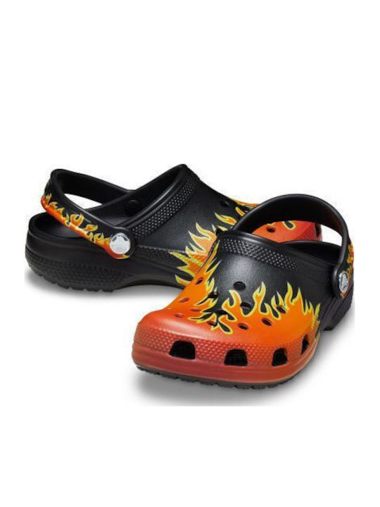 Crocs Kids' Classic Ανδρικά Ανατομικά Σαμπό Μαύρα