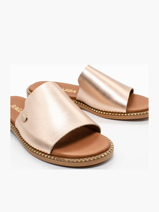 Leather Women's Flat Sandals copper