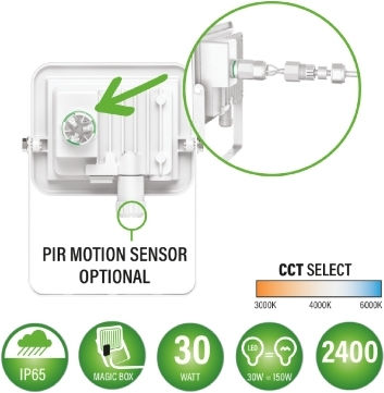 Gbc On Nightune 30 Outdoor Led Floodlight 30w Cct White
