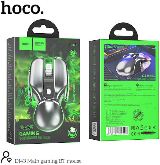 Hoco DI43 Main Ασύρματο Gaming Ποντίκι Μαύρο