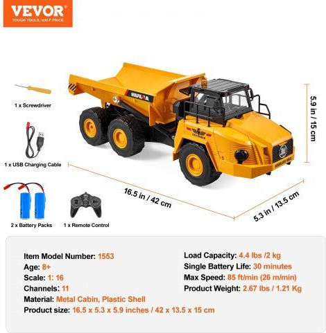 Vevor Ferngesteuertes Lkw Orange