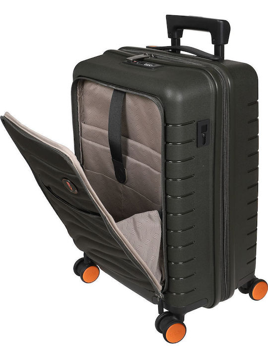 Bric's Milano Kabinenreisekoffer Weichschalen Olive mit 4 Räder Höhe 55cm