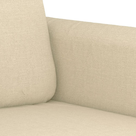 Living Room Furniture Set 2-Seater & 2-Seater & Stool Beige