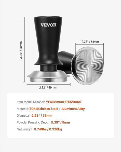 Vevor Πατητήρι με Επίπεδη Επιφάνεια 58mm σε Μαύρο Χρώμα