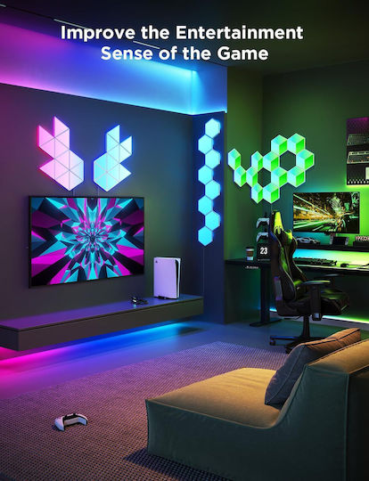 Govee Panouri de Lumină Hexa Pro pentru Perete Gaming 10buc H6066