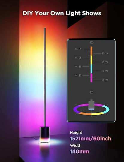 Govee Lamp Floor Smart Rgbicww Supports Matter Floor Lamp 2 Black