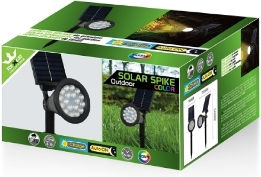Rexer Outdoor Multicolor Rgbw Ip65 Led Solar Spotlight Spike 1