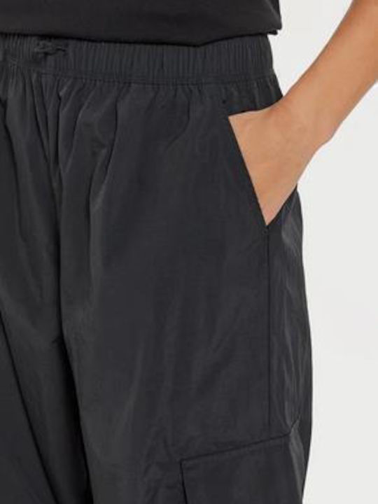 Damen Stoff Cargo Hose Black