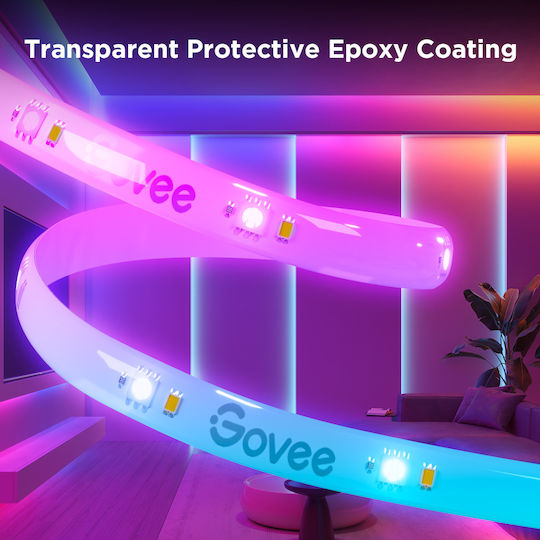 Govee LED Strips RGBIC Smart Wi-Fi Bluetooth with Protective Coating