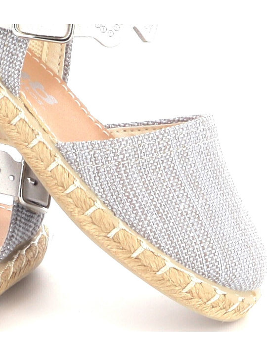 Espadrile pentru copii fată Conguitos culoare argintie Ossh145076s
