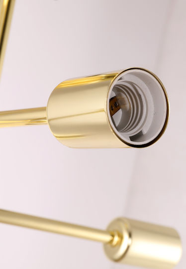 Agora Lighting Πλαφονιέρα Οροφής 49εκ. Χρυσή με Ντουί E27