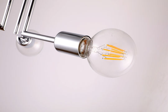Agora Lighting Plafonieră de Tavan 49buc Argintiu cu Soclu E27