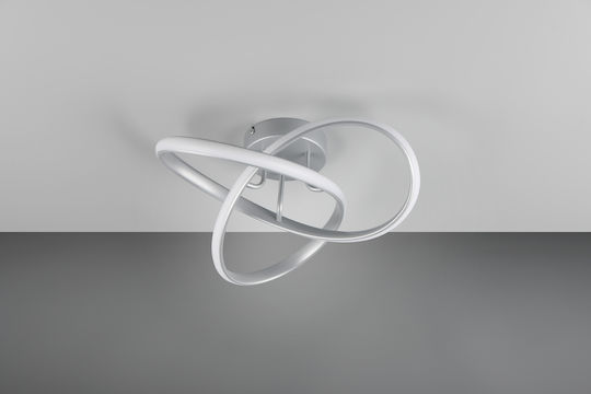 Trio Lighting Πλαφονιέρα Οροφής 40εκ. Γκρι με Ενσωματωμένο LED